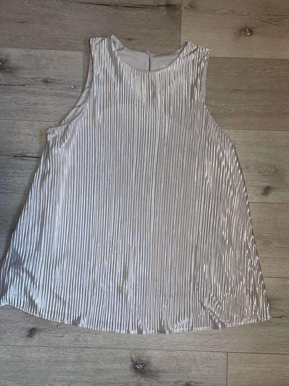 A New Day Gold Pleated Sleeveless Women's Top